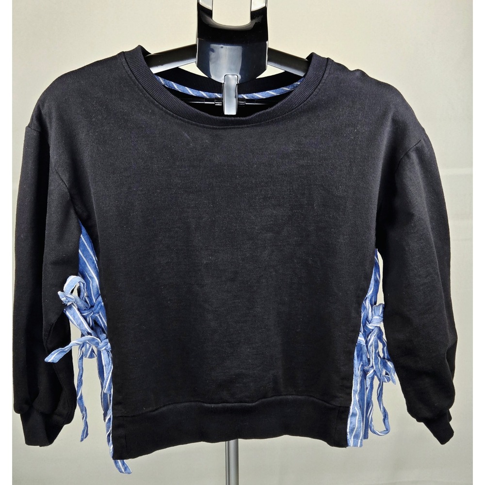 Anthropologie Porridge Minimalist Oversize Preppy Side Tie Sweater, Small Petite